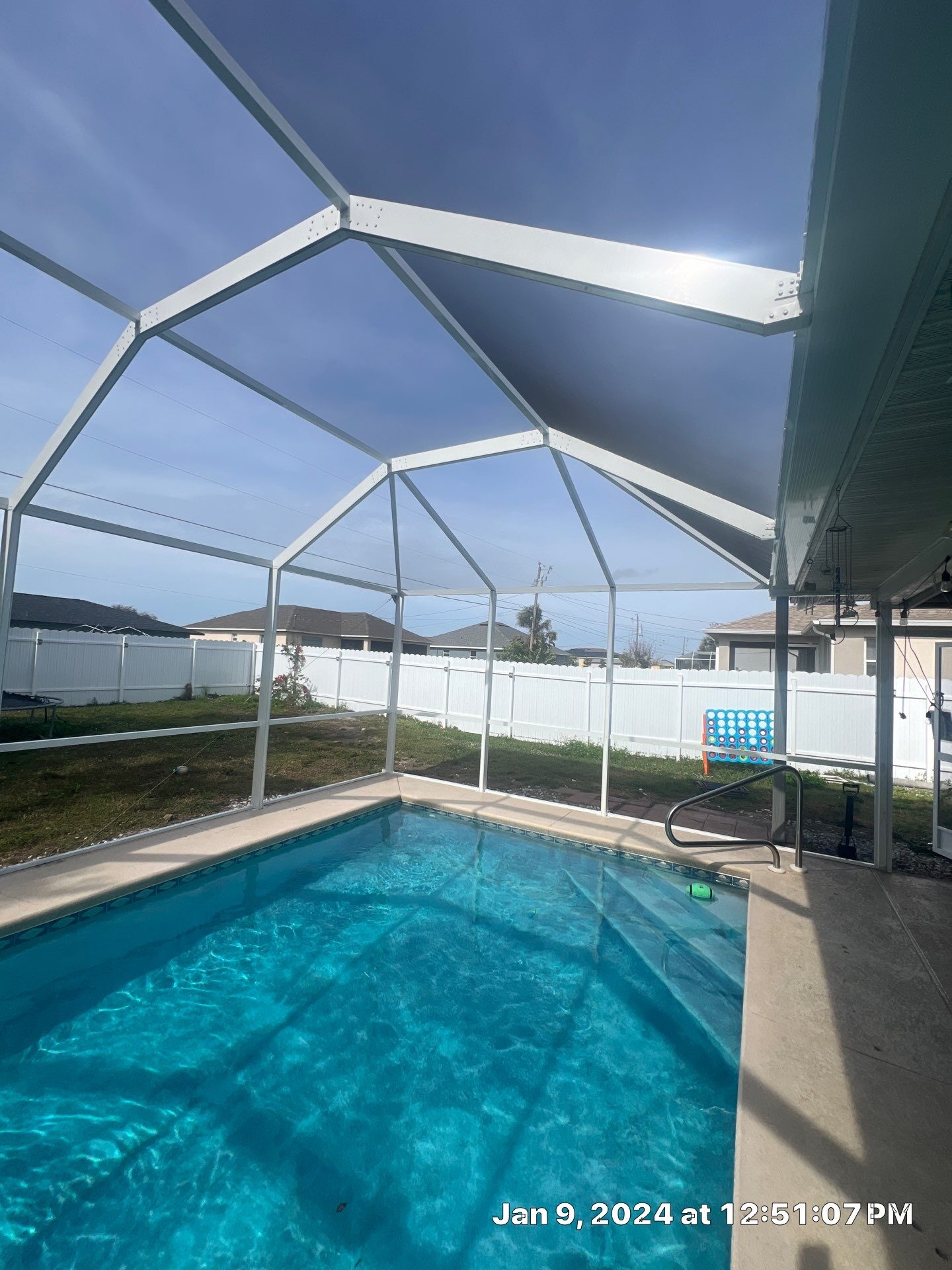 Pool cage cleaning service in Naples Florida